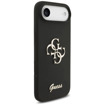 Etui Guess do iPhone 17 Air Silicone Big 4G Script Black