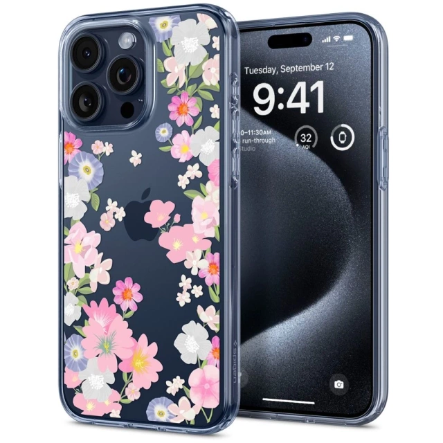 Etui Spigen Liquid Crystal pro Apple iPhone 15 Pro Blossom