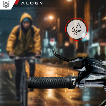 Gripy na bicykel, ergonomické rukoväte na riadidlá, pre MTB Alogy Sport, čierna [2 ks]