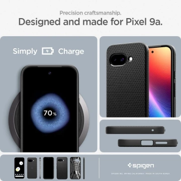Захисний чохол Spigen Liquid Air чорного кольору для Google Pixel 9a