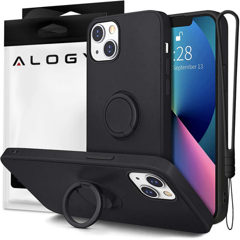 Etui silikonowe Ring Ultra Slim Alogy do Apple iPhone 13 Mini Czarne