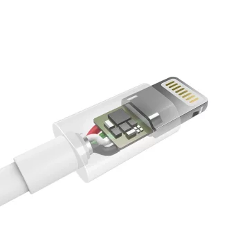 Сертифікований кабель Choetech Кабель USB-A - Lightning MFI 1,8 м білий (IP0027)