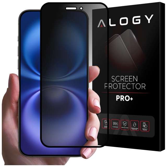 Tvrdené sklo Alogy Privacy Glass pre Apple iPhone 16, matná ochranná fólia na displej