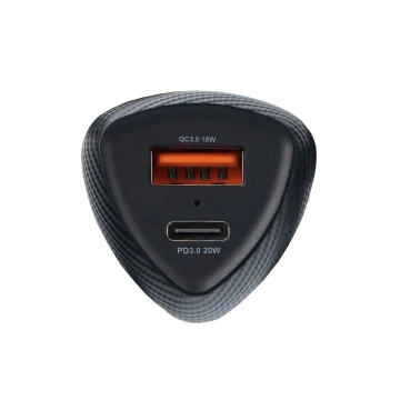 Nabíjačka do auta Forcell Carbon 38W PD QC USB-C 2x Fast