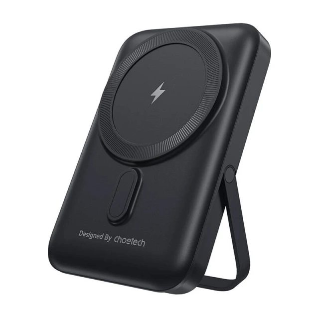 Choetech Black 10000mAh 20W PD Magnetic Power Bank Stand Black