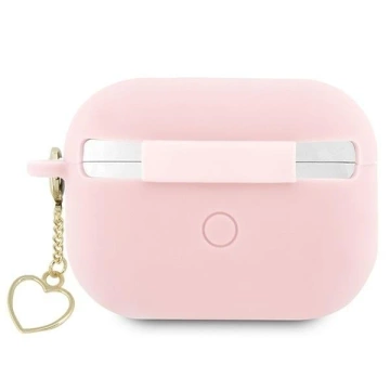 Guess GUAP2LSCHSP ochranné puzdro na slúchadlá pre Apple AirPods Pro 2 kryt ružový/ružový Silicone Charm Heart Collection