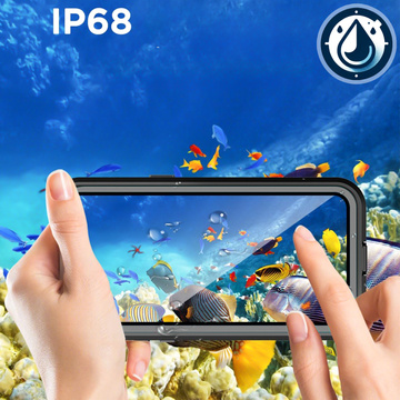 Etui do iPhone 15 Plus wodoodporne Mag Safe Case pancerne wodoszczelne obudowa czarno-szare