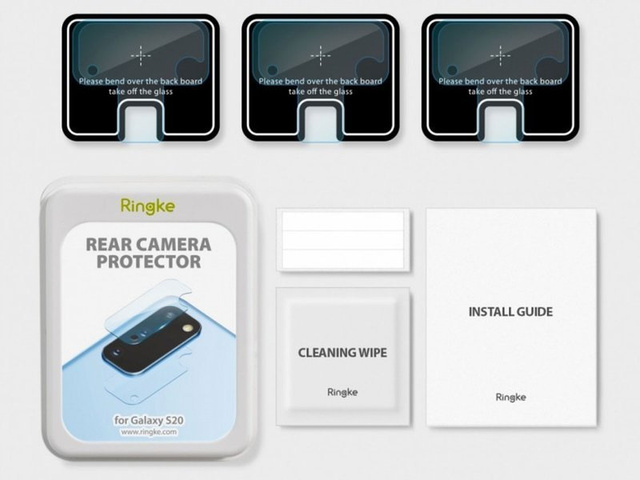 3x Ringke ID Glass pre objektív fotoaparátu pre Samsung Galaxy S20