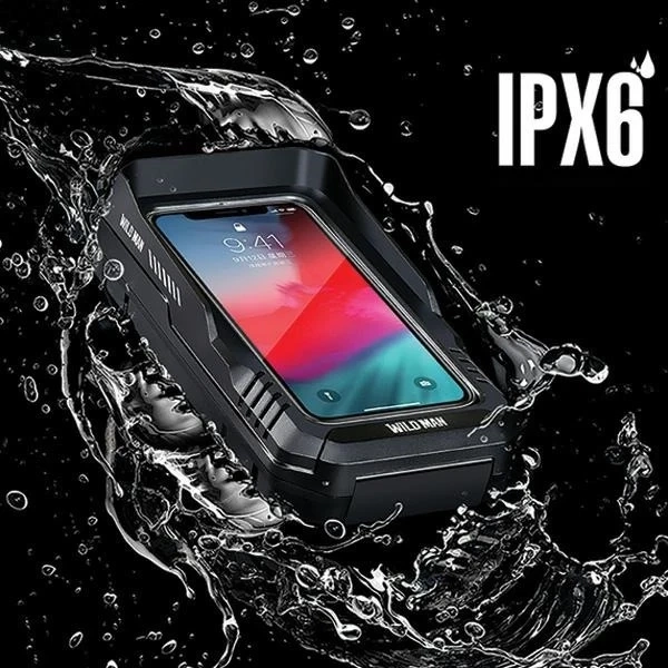 Wildman FK4 Bike Handlebar Bag Waterproof Phone Bag Black