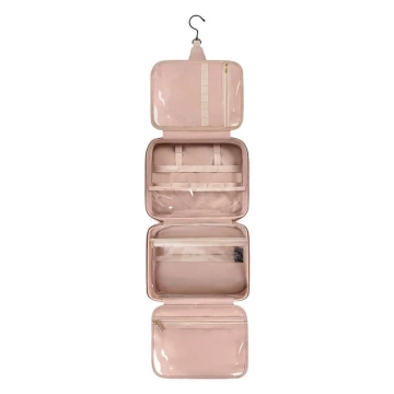 Matein Expandable Cosmetic Bag Women's Travel Bag 9L Pink