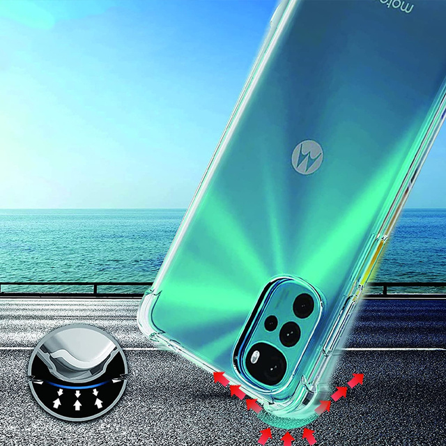 ShockProof Alogy Armored Case für Motorola Moto G22 Transparent