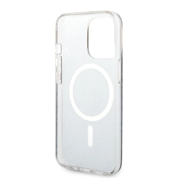 Zestaw Guess GUBPP13LH4EACSK Case Charger iPhone 13 Pro čierne/čierne pevné puzdro 4G MagSafe Print