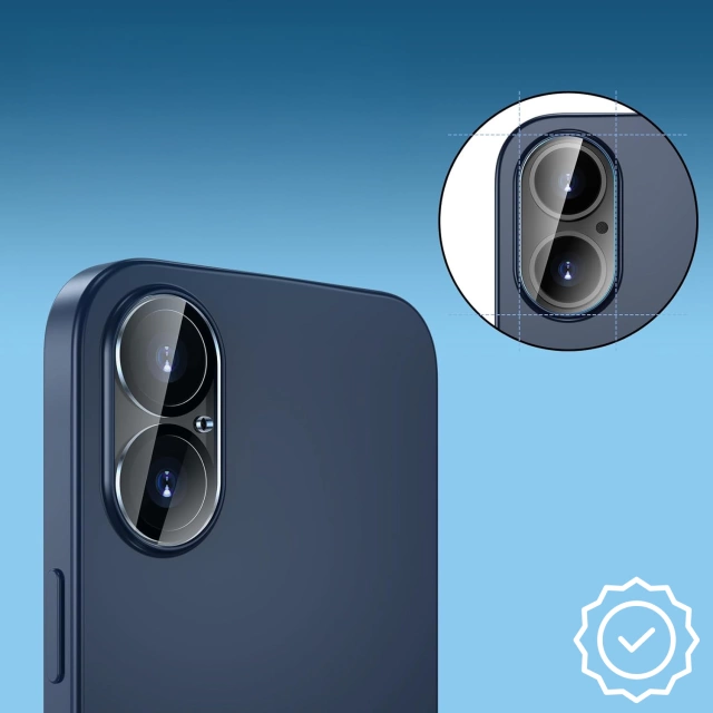 Hybridné sklo na fotoaparát pre Apple iPhone 16 / 16 Plus Ochrana objektívu 3mk Lens Pro Full Cover obrnená ochrana fotoaparátu