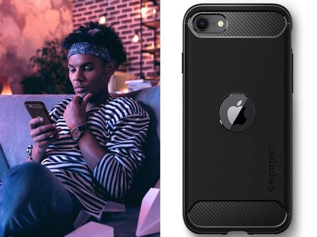 Etui Spigen Rugged Armor pre Apple iPhone SE 2022 / 2020 Matte Black