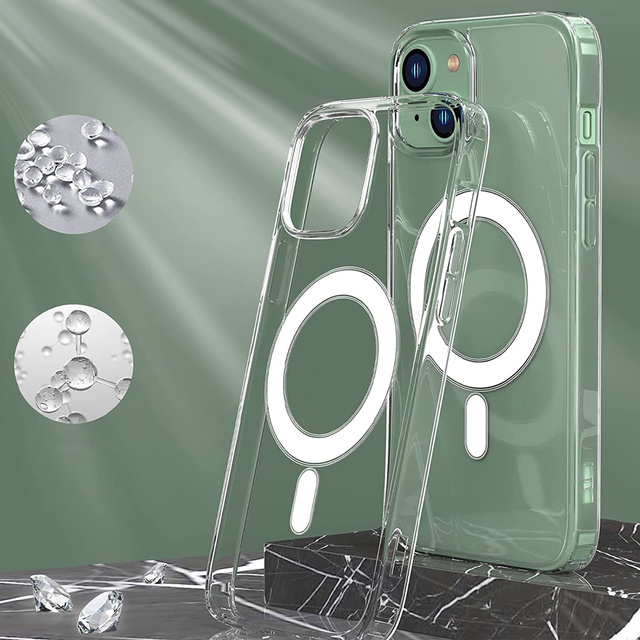 MagSafe Alogy Ultra Slim Mag Case für Qi-Ladegeräte für iPhone 13 Mini Transparent