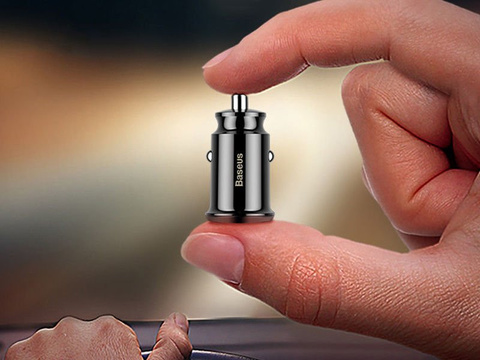 Baseus Grain autonabíjačka 2x USB 5V 3.1A čierna