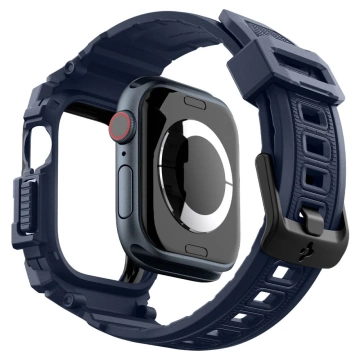 POUZDRO S ŘEMÍNKEM PRO APPLE WATCH 10 (46MM) TMAVĚ MODRÉ SPIGEN RUGGED ARMOR PRO