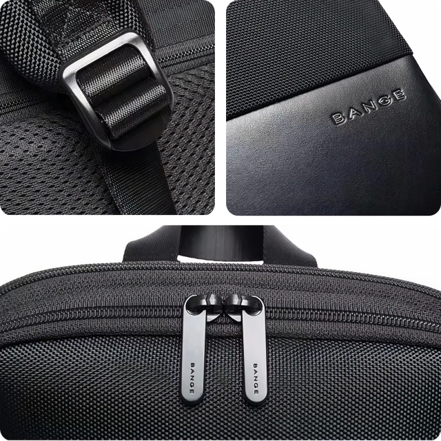 Bange vodeodolný batoh na notebook taška na notebook 17" cestovná rozšíriteľná 49x33x6 cm do pracovného školského lietadla pánska dámska čierna