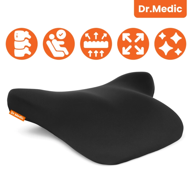 DR.MEDIC ErgoDrive™ Ergonomisches Lendenkissen für Autos, Fahrer, Beifahrer, Bürostühle, Gaming-Stühle und Sitze