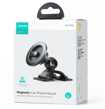Joyroom JR-ZS366 Magnetic Dashboard Mount with 360° Rotation – Black