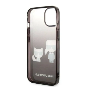 Protective phone case Karl Lagerfeld KLHCP14LTGKCK for Apple iPhone 14 Pro 6.1" hardcase black/black Gradient Ikonik Karl