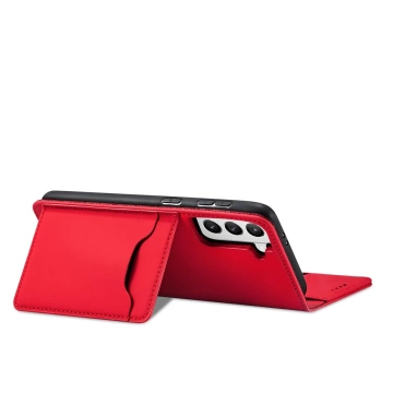 Pouzdro na magnetické karty pro Samsung Galaxy S22 (S22 Plus) Pouch Wallet Card Holder Red