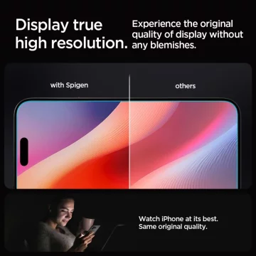Tvrdené sklo Spigen Glas.Tr "Ez Fit" pre iPhone 16 Pro Clear