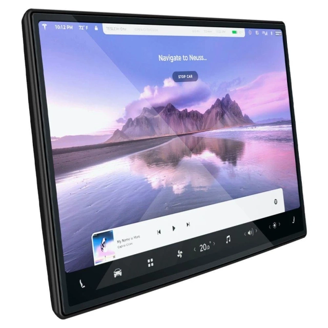 Tempered glass Spigen Glas.tr "EZ FIT" Tesla Model X 2022 / Model S 2021 black