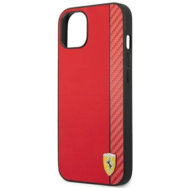 Phone case Ferrari FEHCP14MAXRE for Apple iPhone 14 Plus 6.7" red/red hardcase Carbon