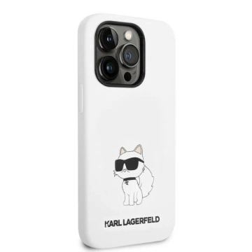 Karl Lagerfeld Case KLHMP14XSNCHBCH für iPhone 14 Pro Max 6.7" Hardcase Silikon Choupette MagSafe weiß/weiß