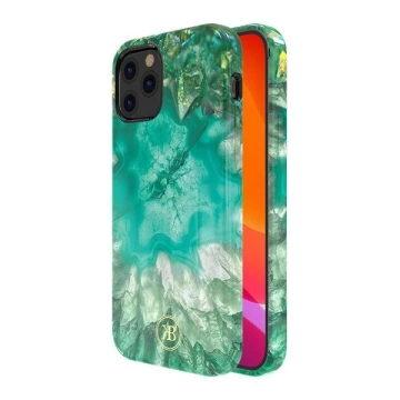 Kingxbar Agate Series elegant case cover with agate print iPhone 12 mini green