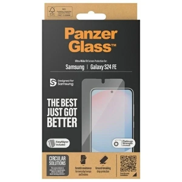 Загартоване скло PanzerGlass для Samsung Galaxy S24 FE Ultra-Wide Fit