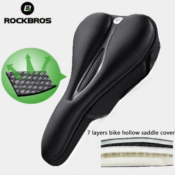 Silikonový gelový potah sedla na kolo Rockbros LF047-B vel. L - černý