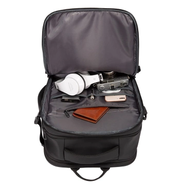 Wasserdichter Rucksack von Bange für 17-Zoll-Laptops, ideal für Stadtreisen, 47,5 x 31 x 26 cm, erweiterbar für Arbeit und Flugreisen, für Damen und Herren, schwarz