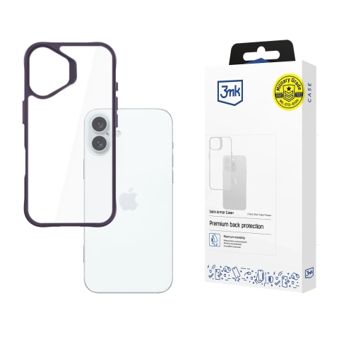 Etui na Apple iPhone 16 Plus 3mk Satin Armor Case+ Purple