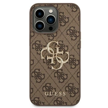Etui Guess GUHCP14L4GMGBR für Apple iPhone 14 Pro 6,1" brązowy/brown hardcase 4G Big Metal Logo
