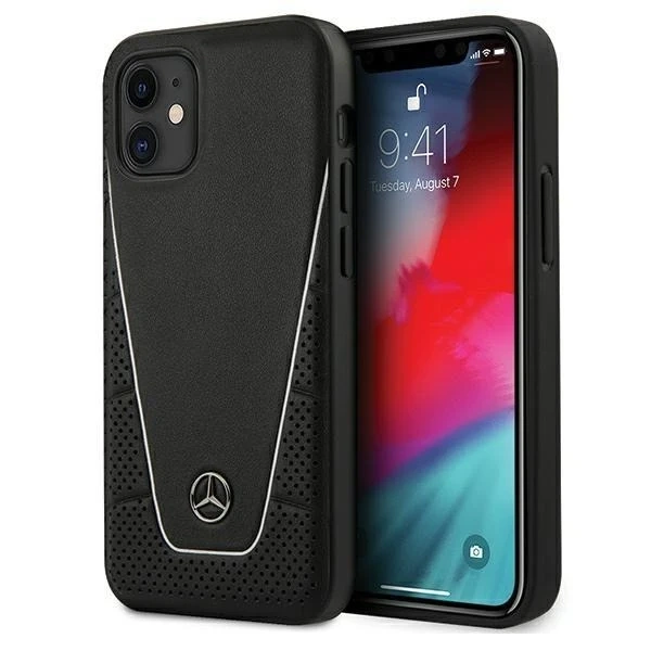 Mercedes MEHCP12SCLSSI Schutzhülle für Apple iPhone 12 Mini 5.4" schwarz/schwarz Hardcase Dynamic Line
