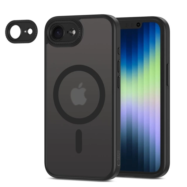 Etui Tech-Protect MagCam MagSafe für iPhone 16e Mattschwarz