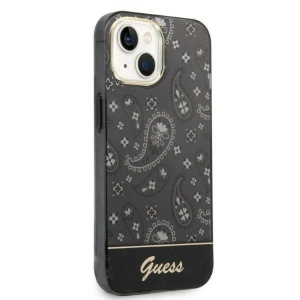 Etui Guess GUHCP14MHGBNHK do Apple iPhone 14 Plus 6,7" čierne/čierne pevné puzdro Bandana Paisley