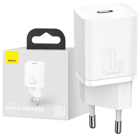 Baseus Super Si Quick Charger 1C 20W White wall charger