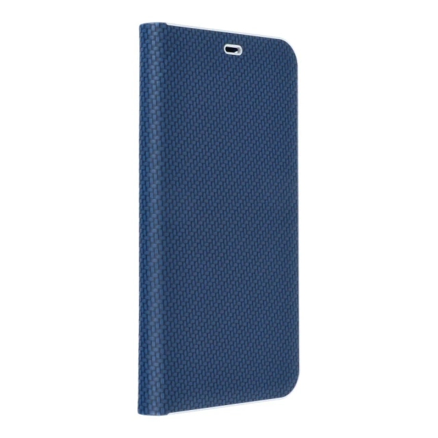 Etui kabura LUNA Book Carbon do Apple iPhone 15 Pro Max niebieski