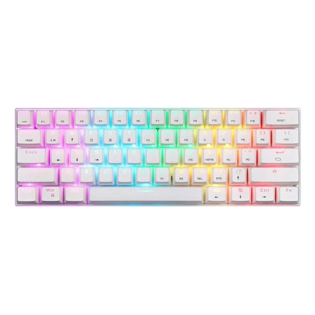 Motospeed SK62 Wireless Mechanical Keyboard White (Blue Switches)