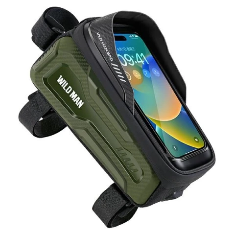 Wildman M20 Bike Phone Holder Green Lightweight Frame Mount