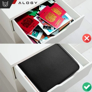 Сумка Alogy для документів з цифровим замком - 37x26x11 см, чорна