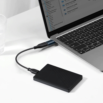 Adaptér Baseus Mini OTG Adaptér Adaptér USB-A na USB-C typu C Modrý