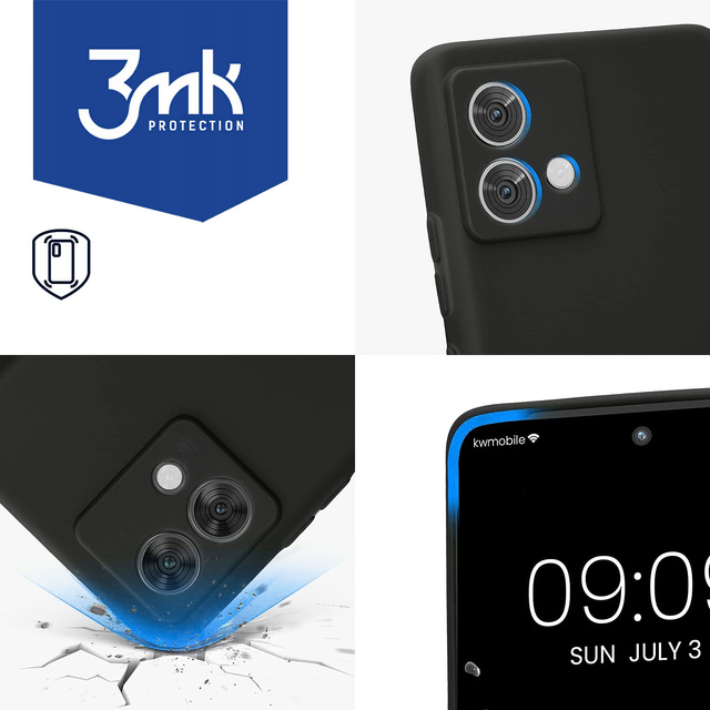 Hülle für Motorola Edge 40 Neo 3mk Matt Case Cover Mattschwarze Rückseite