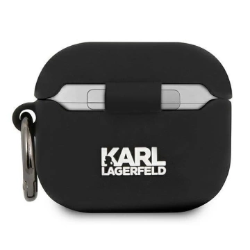 Karl Lagerfeld KLACA3SILCHBK kryt AirPods 3 černá / černá silikonová chupette