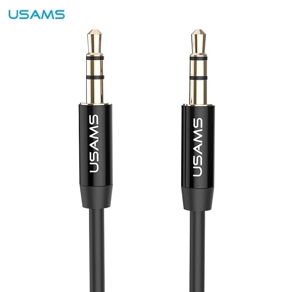 USAMS Adaptér audio jack 3,5m - 3,5m 1m černý/černý YP101 (YP-01)