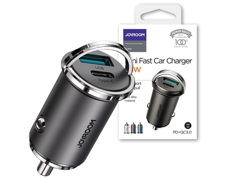 Nabíjačka do auta Joyroom C-A35 USB typ C PD 45W 5A QC 3.0 čierna