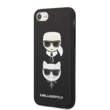 Pevné puzdro Etui Karl Lagerfeld KLHCI8SAKICKCBK na iPhone 7/8 / SE 2020 / SE 2022 Saffiano Karl